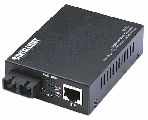 Intellinet Konvertor médií Fast Ethernet Multimode / Konvertor médií / RJ-45 - SC / 100 Mb/s / dosah 2 km