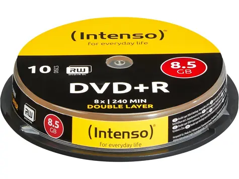 Intenso / Médium DVD+R DL / 8,5 GB / 8x / 10 ks / Cake Box