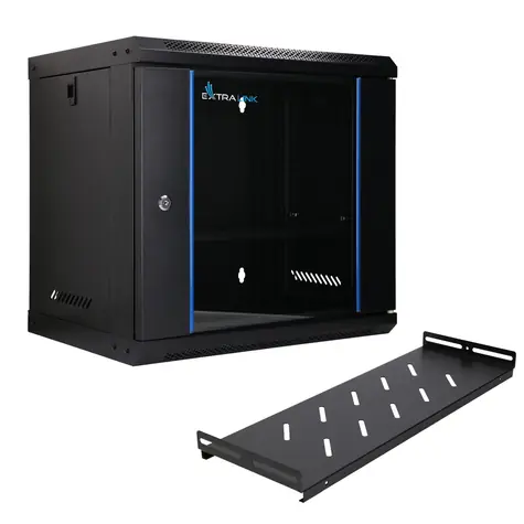 Extralink LITE černá / Nástěnná skříň / 19