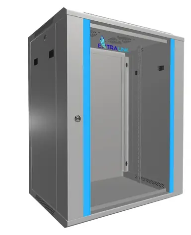 Extralink Nástěnný rozvaděč 15U 600x450 šedá / Rozvaděč / 19