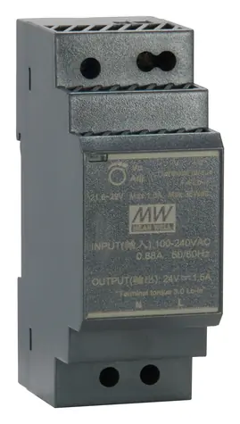 LevelOne POW-2411 černá / Napájecí zdroj / 24V DC / 30 W / DIN lišta