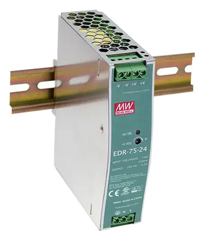 LevelOne POW-2431 stříbrná / Napájecí zdroj / DIN lišta / 90-264 V AC / 24V/75W / -20 až 60 °C