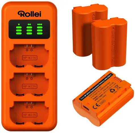 Rollei NP-W235 / Nabíjecí sada / 3x baterie a nabíječka / Pro Fujifilm