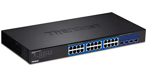 TRENDnet TEG-30284 / Switch / 28 portů / 24x Gigabit / 4x 10G SFP+ / WebSmart Managed / 19