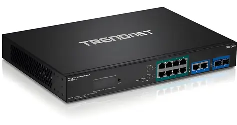 TRENDnet Smart Surveillance switch 12-port PoE+ / Switch / 8x Gigabit PoE+ / 2x SFP / 110 W / Managed