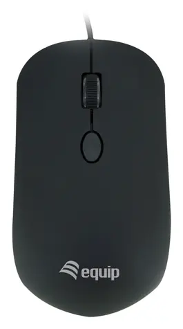 Equip Komfortní myš černá / Drátová myš / USB-A / Nastavitelné DPI 800-1600 / 1,35 m kabel / 3 tlačítka