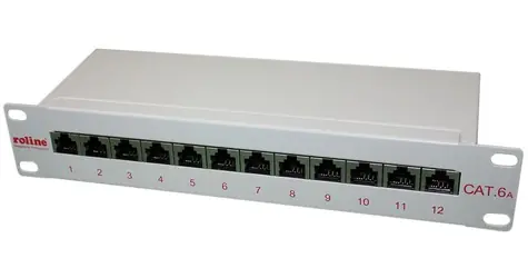 Roline Patch panel 12 portů Cat6a / Patch panel / RJ-45 / 19