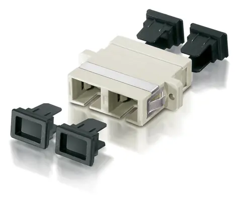 Equip optický adaptér SC-SC béžová / Optický adaptér / Multimode / Duplex / OM2 / 12 ks