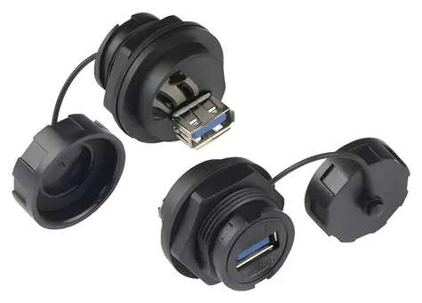 Good Connections S4 USB-A / Průmyslová spojka / IP67 / bajonetový uzávěr