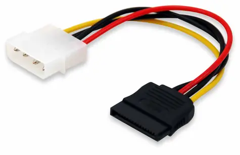Equip Napájecí kabel Molex-SATA 15-pin / Napájecí kabel / 0,15 m