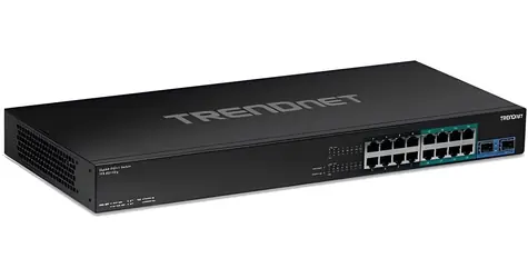 TRENDnet 18-port Gigabit 4PPoE / Switch / 440 W PoE / 36 Gbit/s / 2x SFP / Unmanaged