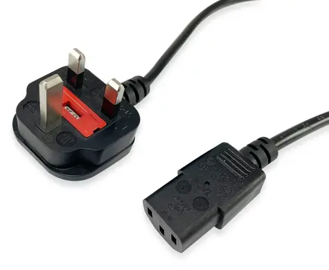 Equip BS 1363 - C13 černý (112300) / Napájecí kabel / 2 m / 250 V / 10 A