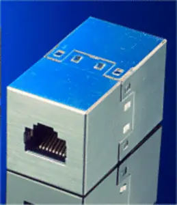 Cable Spojka RJ45 STP CAT5e stříbrná / Síťová spojka / 2x RJ45 / stíněná / přímá
