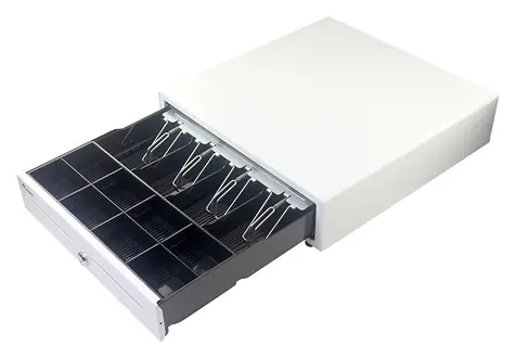 Equip Pokladní zásuvka bílá / Pokladní zásuvka / RJ11 / manuální i automatická / 4+8 přihrádek