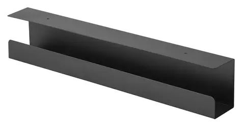 Equip organizér kabelů pod stůl černý / Kabelový organizér / Montáž pod desku / 600 mm