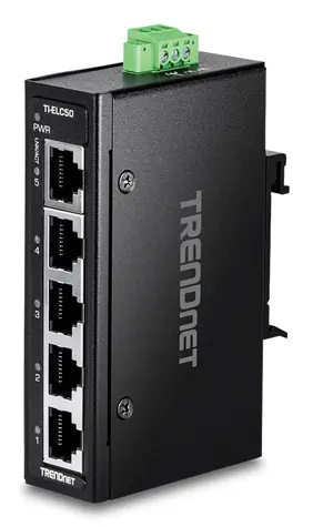TRENDnet TI-ELC50 / Switch / 5-port 10/100 Mbps / DIN lišta / -40 až 75 °C