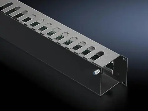 Rittal Kabelový vyvazovací panel 2U černá / Kabelový vyvazovací panel / 19