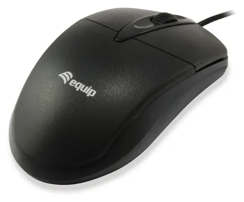 Equip Drátová myš černá / Drátová myš / USB-A / 1000 DPI / 1,35 m kabel / 3 tlačítka