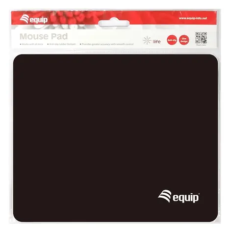 Equip podložka pod myš protiskluzová černá / Podložka pod myš / Nylon, guma / 220 x 180 x 3 mm