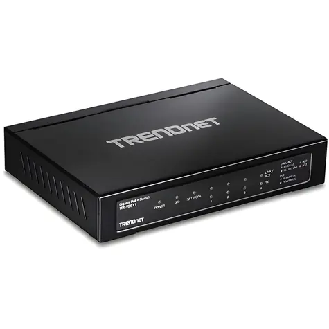 TRENDnet TPE-TG611 / Switch / 6-port Gigabit / 4x PoE+ / 65 W / 1x SFP / kovové provedení