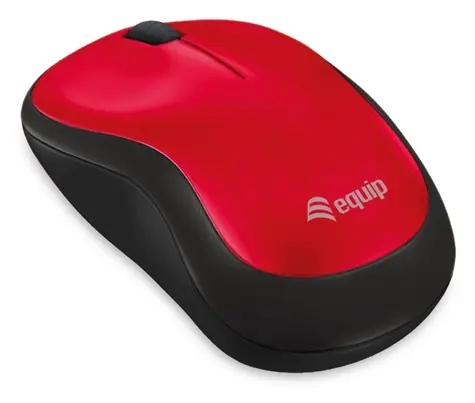 Equip Komfort myš červená / Myš / bezdrátová / optická / USB nano přijímač / 1200 DPI / oboustranná