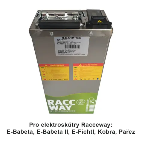 RACCEWAY Baterie LI-48V 27Ah pro elektroskútr / Baterie / 48V / 13S6P / 1296Wh / Lithiová
