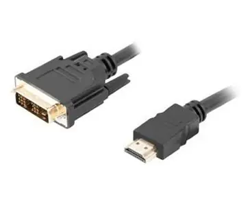 Lanberg CA-HDDV-10CC-0005-BK černá / Kabel HDMI-A na DVI-D / 0,5 m