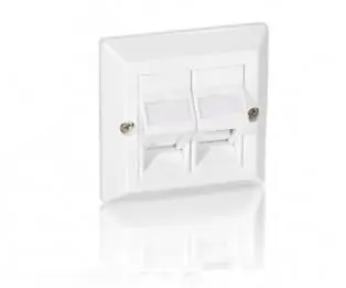 Equip Krycí rámeček 2x Keystone bílá / Rámeček / 45° / Univerzální