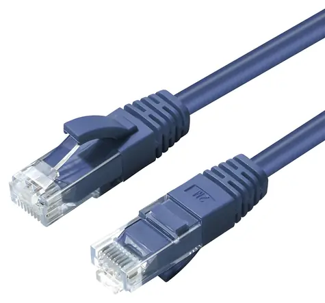 MicroConnect CAT6a U/UTP 2m modrá / Síťový kabel / RJ-45 / PoE / LSZH