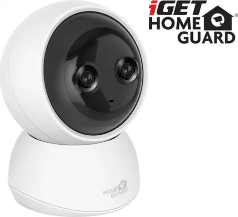 iGET HOMEGUARD HGWIP222 / WiFi IP 2K kamera / dual lens / noční vidění / rotační / microSD slot