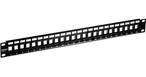 TRENDnet TC-KP24 černý / Patch panel / 24 portů / Cat6 / neosazený / 1U / 19