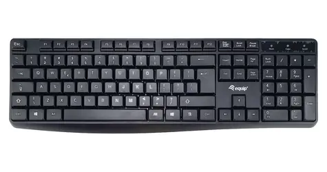 Equip Klávesnice US černá / Klávesnice / Kabelová / QWERTY / 105 kláves / 1,5 m