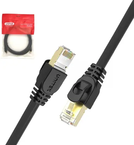 Unitek C1812EBK černá / Patch kabel / Cat 7 / SSTP / RJ45 / 5 m