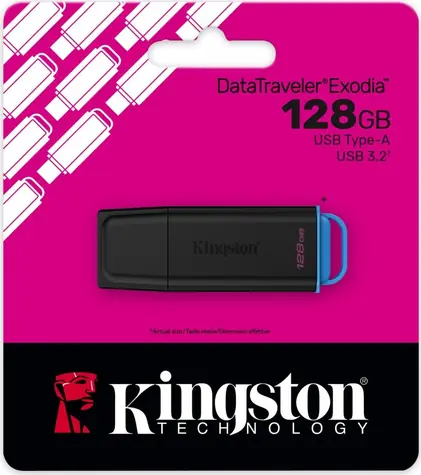 Kingston DataTraveler Exodia 128GB černá / Flash disk / USB 3.2 Gen 1 / USB-A