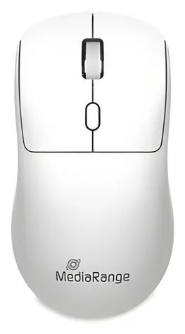 MediaRange MROS257 bílá / Bezdrátová optická myš / 1600 DPI / 2.4 GHz / 4 tlačítka