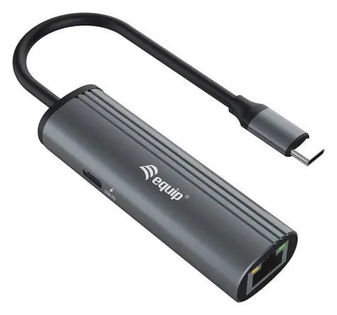 Equip USB-C - LAN adaptér černá / USB-C adaptér / Gigabit Ethernet / PD 100W / 0,15 m