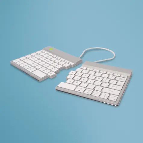 R-Go Tools Split Break US bílá / Rozkládací klávesnice / US layout / bezdrátová / Bluetooth 5.0