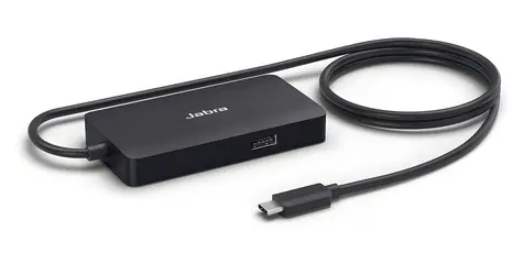 Jabra PanaCast USB-C Hub černá / USB hub / 5 portů / HDMI / RJ-45 / USB 3.2