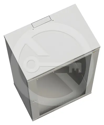 Solarix SENSA-12U-64-11-G / Rozvaděč nástěnný / 12U / 400mm / dveře plech / RAL 7035