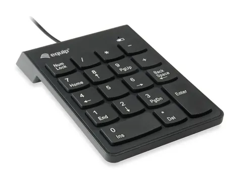 Equip černá / Numerická klávesnice / USB / 18 kláves / kabel 1,35 m