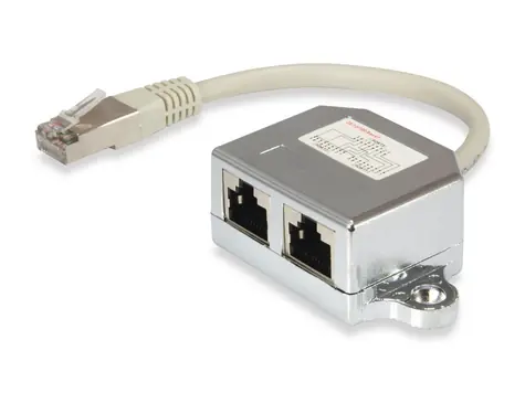 Equip Splitter Cat5e RJ45-2xRJ45 stříbrná / Splitter / FTP / 0,15 m