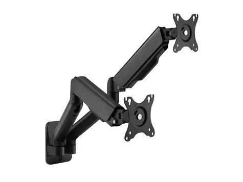 Equip černá / Nástěnný držák pro dva monitory / 17