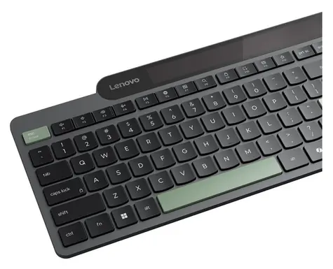 Lenovo Self-Charging Bluetooth Keyboard černá / Bezdrátová klávesnice / US layout / Solární dobíjení / Bluetooth 5.1