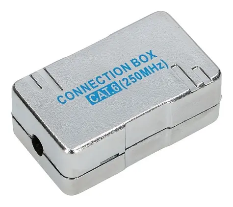 Extralink Spojovací box STP CAT6 stříbrná / Spojovací box / sudový konektor / stíněný