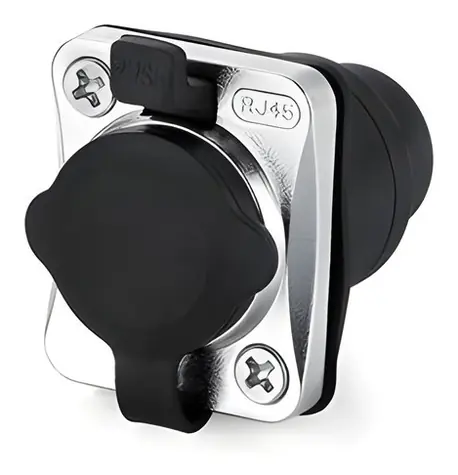 Good Connections S6 RJ45 černá / Spojka / průmyslová / IP65/IP67 / M24 / klik