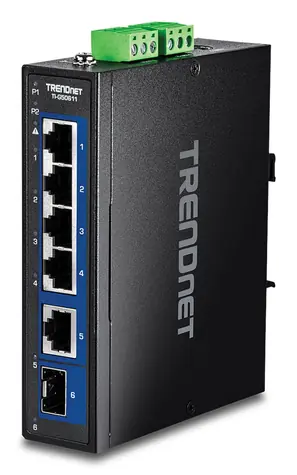 TRENDnet TI-G50611 / Switch / 6-port 2,5G / 10G porty / průmyslový / DIN lišta