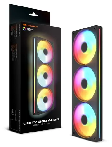 COUGAR Unity360-FB Reverse Blade černá / Ventilátor / 3x 120 mm / ARGB / PWM / 700-1600 RPM