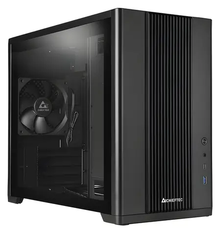 Chieftec BX-10B-OP černá / PC skříň / Tower / mATX, Mini-ITX / Bez zdroje / USB-C / 2 roky záruka