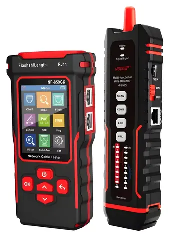 W-STAR WSNF-859GK / Tester kabelů / RJ45, RJ11 / PoE test / PING, IP Scan / VFL 10 mW