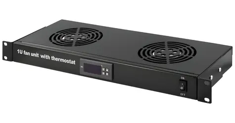 XtendLan / Ventilační jednotka / 1U / 2x ventilátor + termostat / hloubka 200 mm